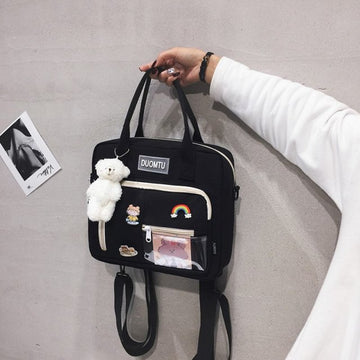 Korean Waterproof Nylon Small Backpack Women Fashion  Mini Travel Backpacks Schoolbag for Tennager Girls Kawaii Shoulder Bags